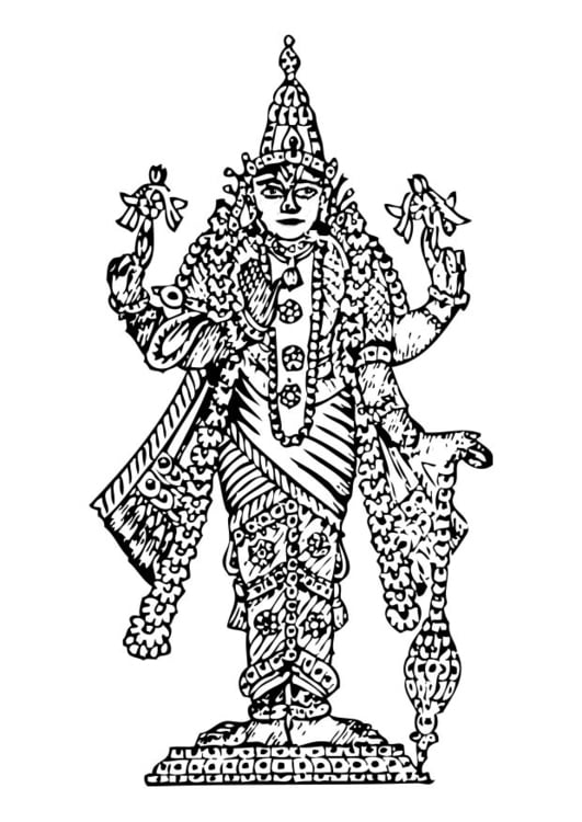 Disegno da colorare Vishnu