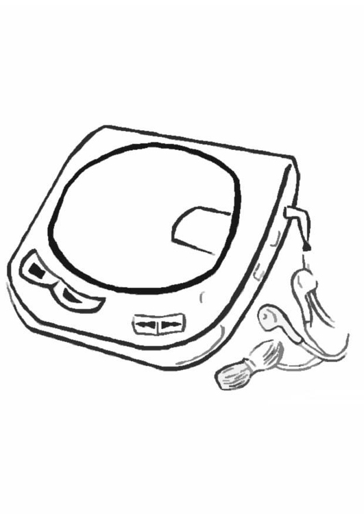 Disegno da colorare walkman