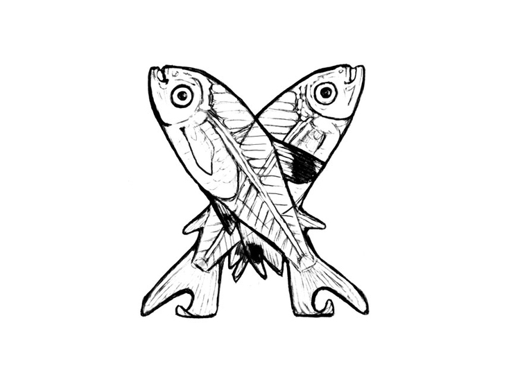Disegno da colorare x-x-ray fish