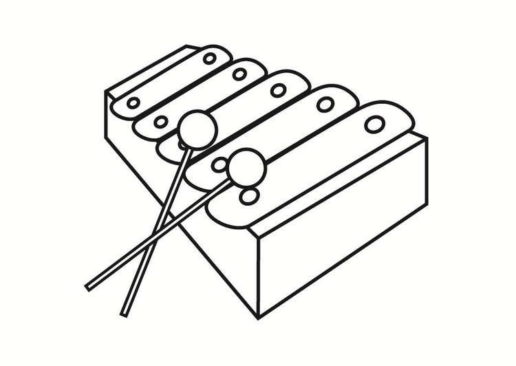 Disegno da colorare xylofono