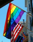 Foto bandiera arcobaleno