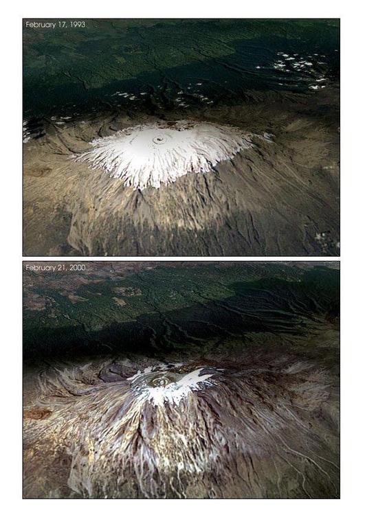 cambiamenti climatici sul Kilimanjaro 1993-2000