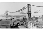 fotografia costruzione del ponte di Manhattan 1909
