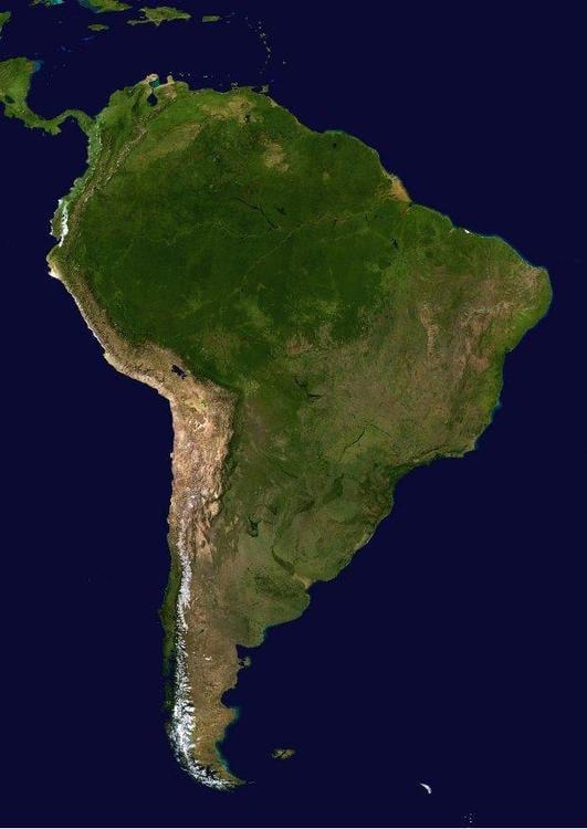 immagine satellite Sud America