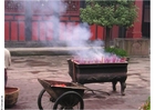 fotografia incensi al Tempio Chengdu