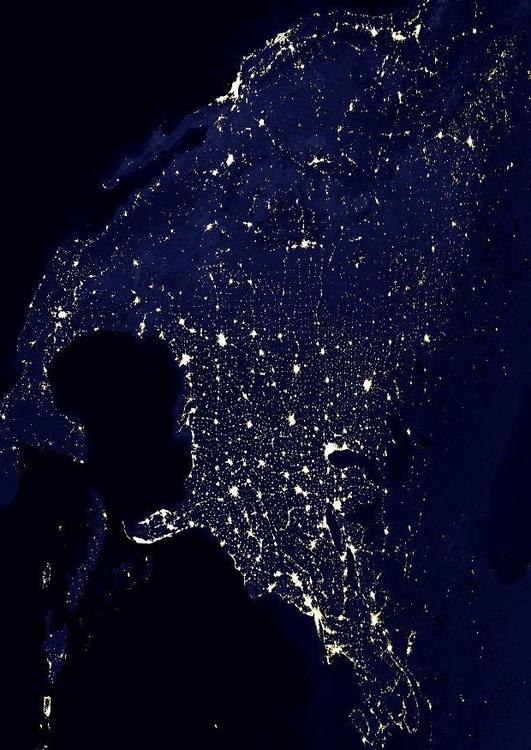 La Terra di notte - Nord America