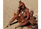 Foto madre Himbu con figlio