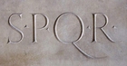 tavola SPQR Senatus Populusque Romanus