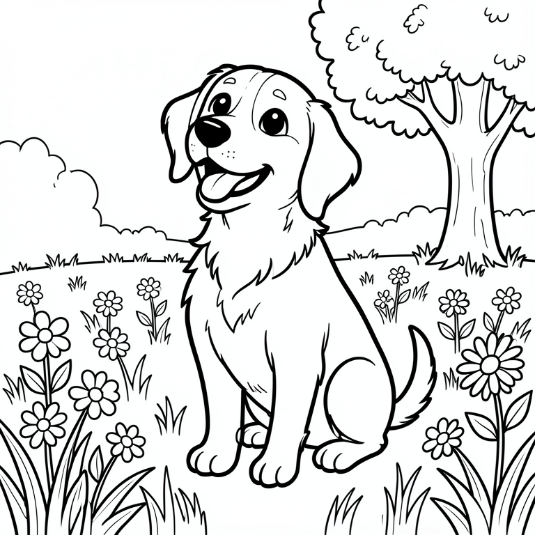 Disegno da colorare cane