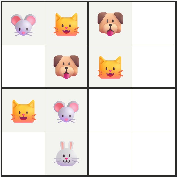 Picture sudoku for kids (4x4)