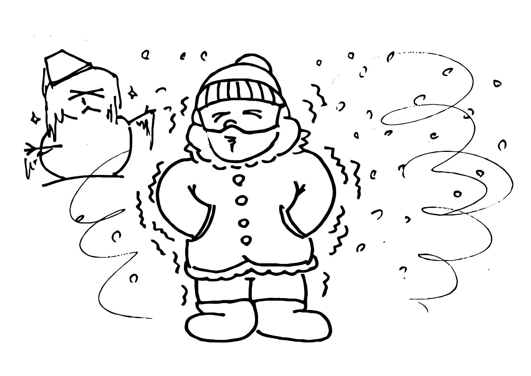 013b. freddo - inverno Disegno da colorare 013b. freddo - inverno