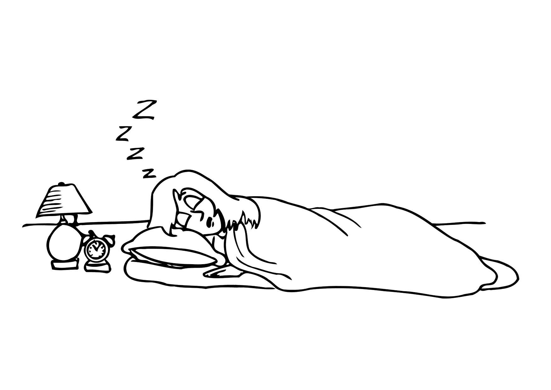 016b. dormire Disegno da colorare 016b. dormire