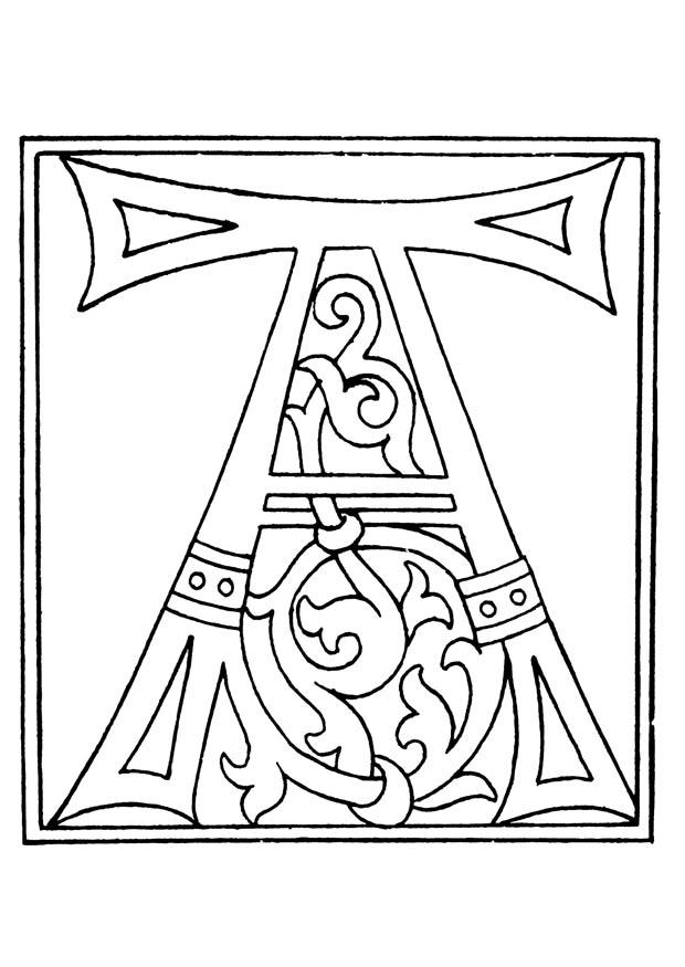 01a.alfabeto a Disegno da colorare 01a.alfabeto a