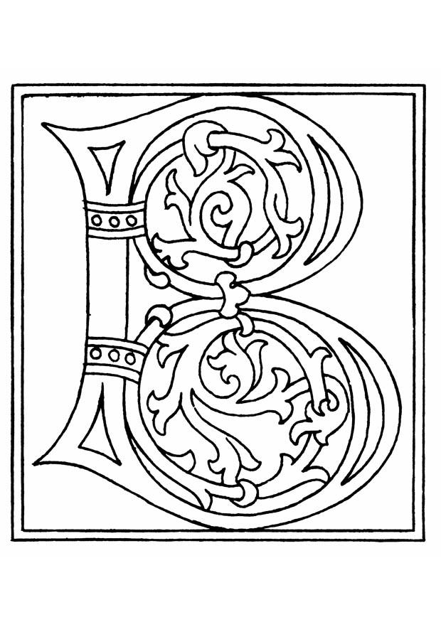 01a.alfabeto b Disegno da colorare 01a.alfabeto b