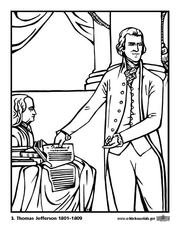 03 thomas jefferson Disegno da colorare 03 thomas jefferson