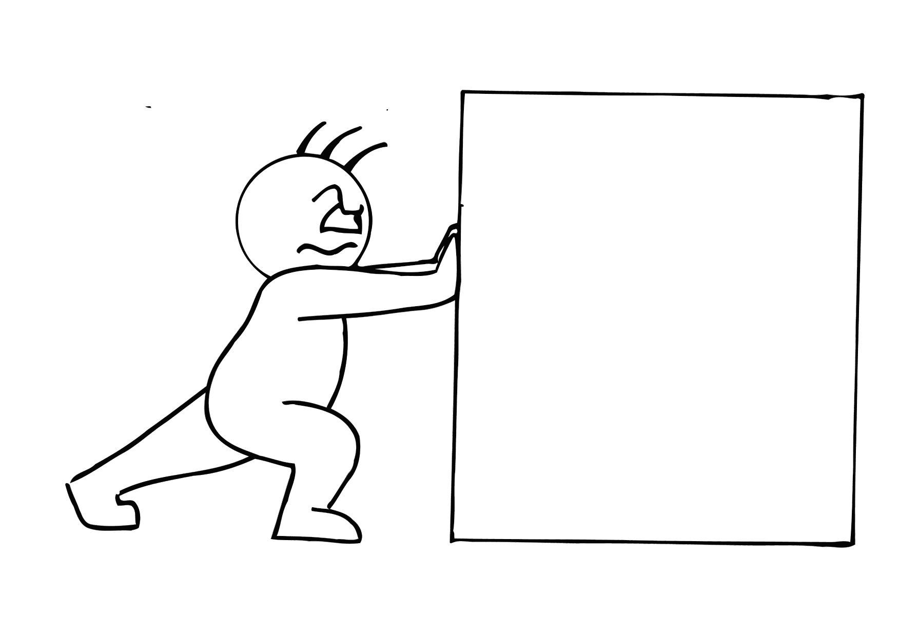 03b. spingere Disegno da colorare 03b. spingere