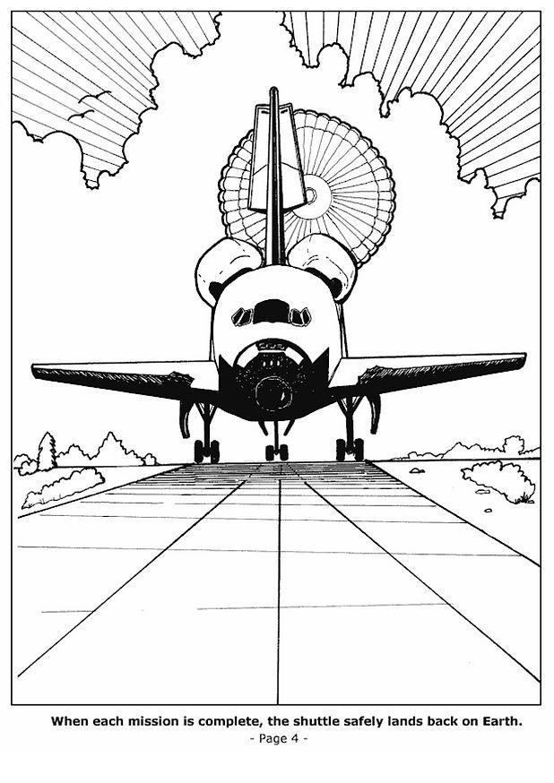 04 atterraggio navicella spaziale Disegno da colorare 04 atterraggio navicella spaziale