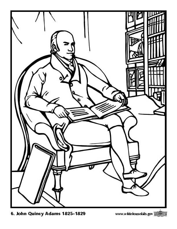 Disegno da colorare 06 john quincy adams