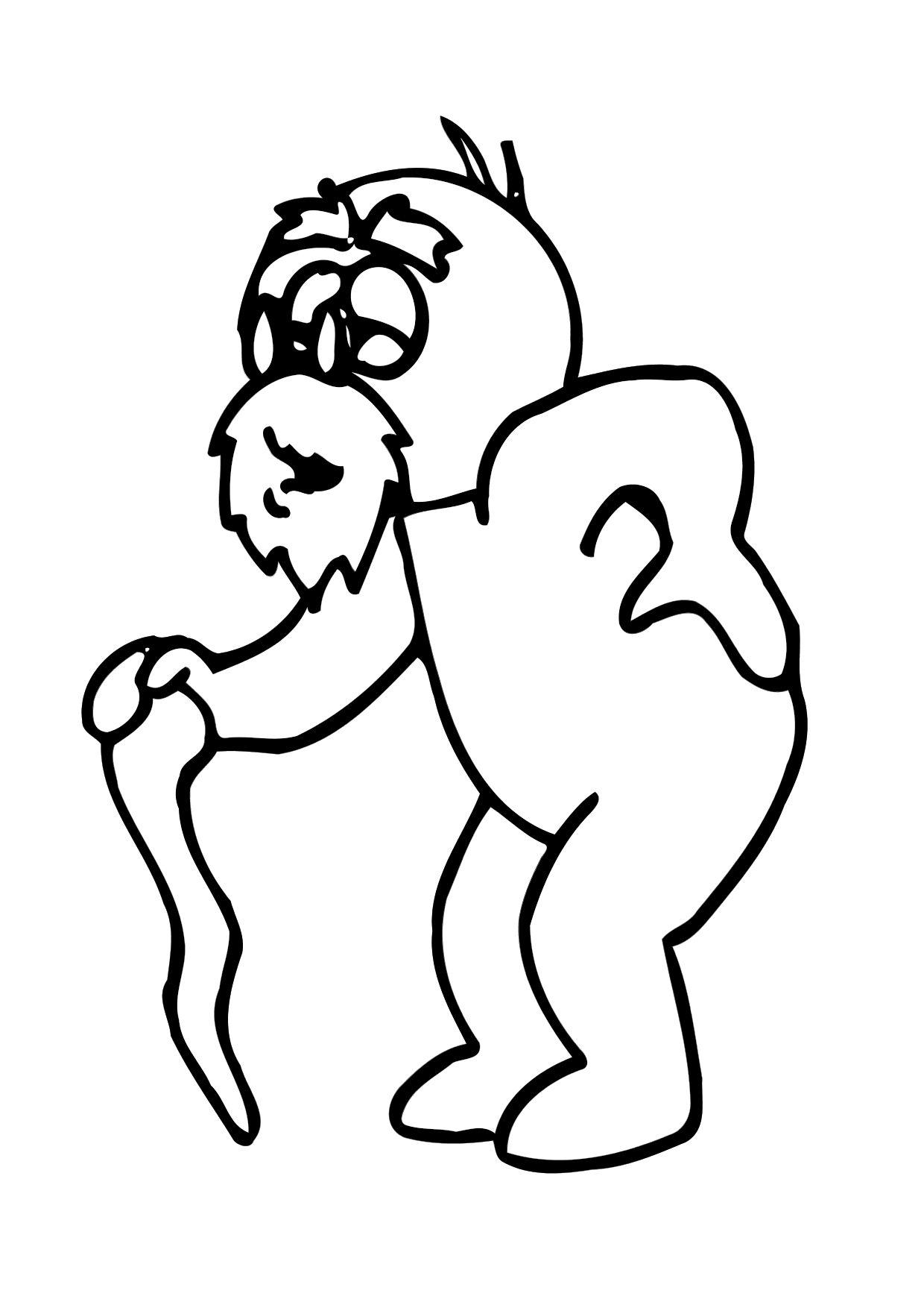 06b. anziano Disegno da colorare 06b. anziano