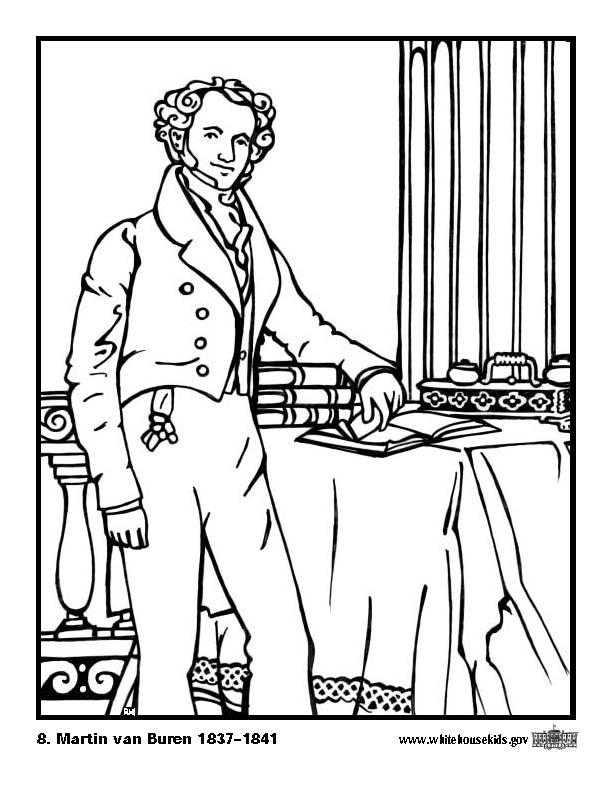 Disegno da colorare 08 martin van buren