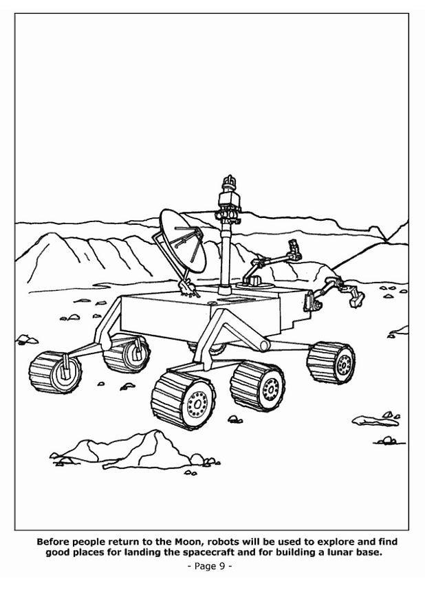 09 - robot lunare Disegno da colorare 09 - robot lunare