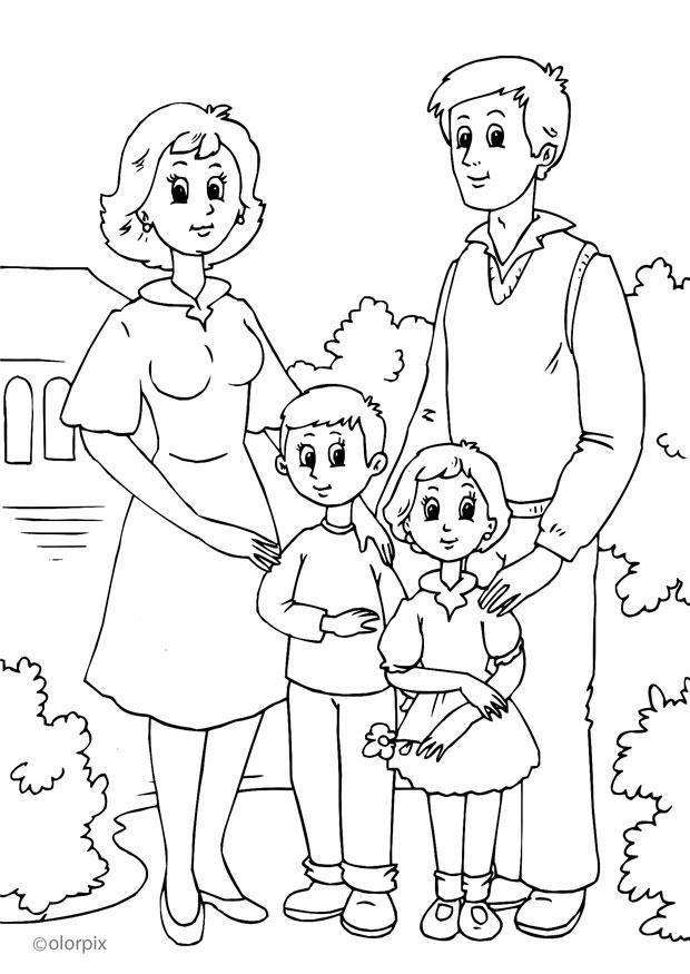 1. famiglia Disegno da colorare 1. famiglia