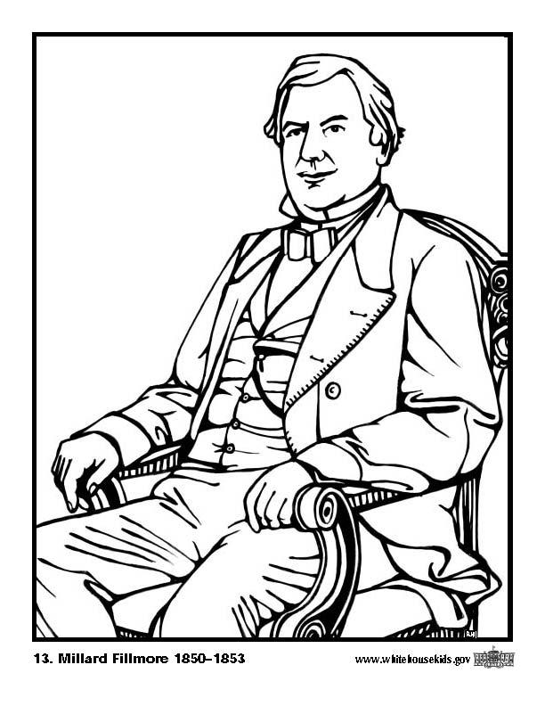 Disegno da colorare 13 millard fillmore