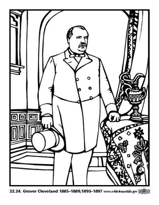 22 - 24 grover cleveland Disegno da colorare 22 - 24 grover cleveland