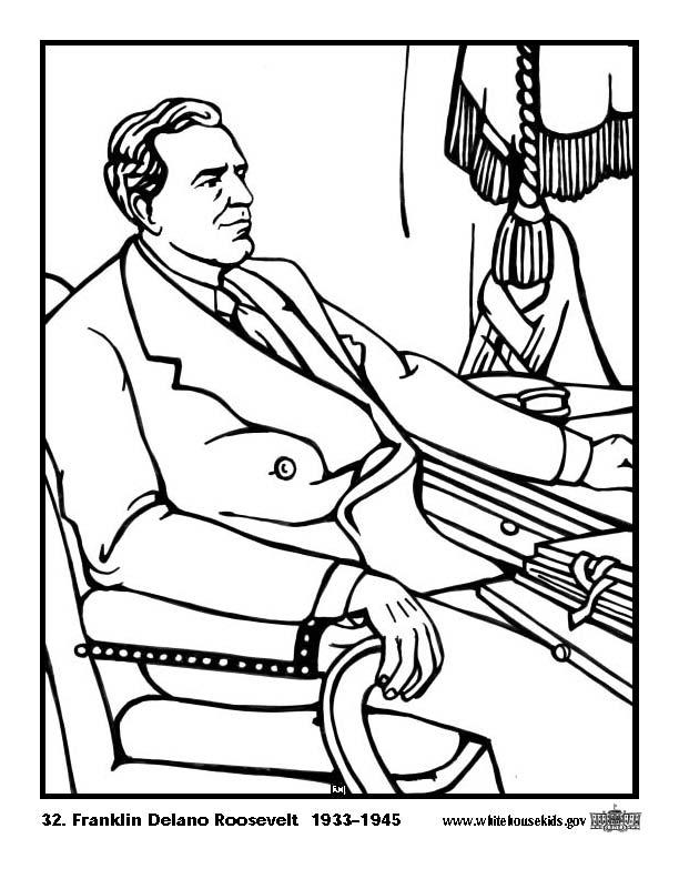 32 franklin delano roosevelt Disegno da colorare 32 franklin delano roosevelt