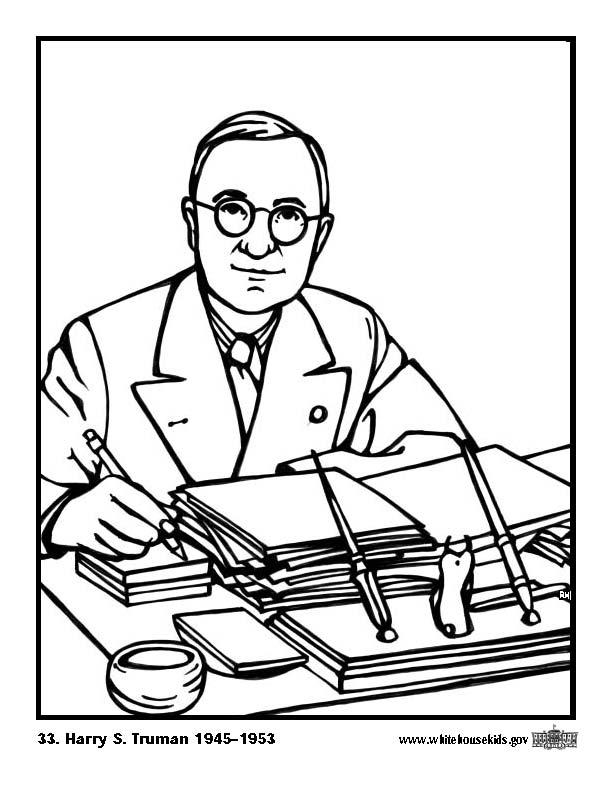 33 harry s. truman Disegno da colorare 33 harry s. truman
