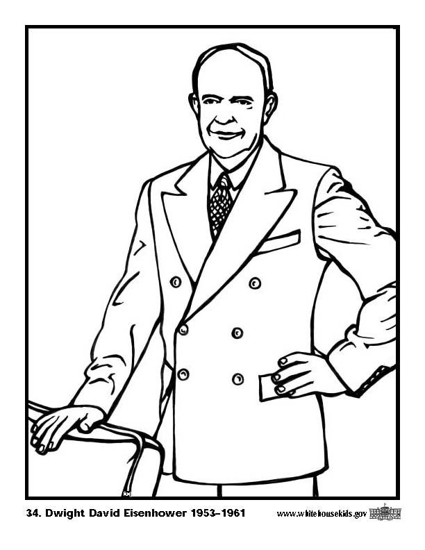 34 dwight david eisenhower Disegno da colorare 34 dwight david eisenhower