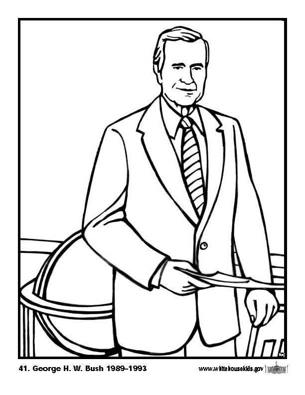 41 george h. w. bush Disegno da colorare 41 george h. w. bush