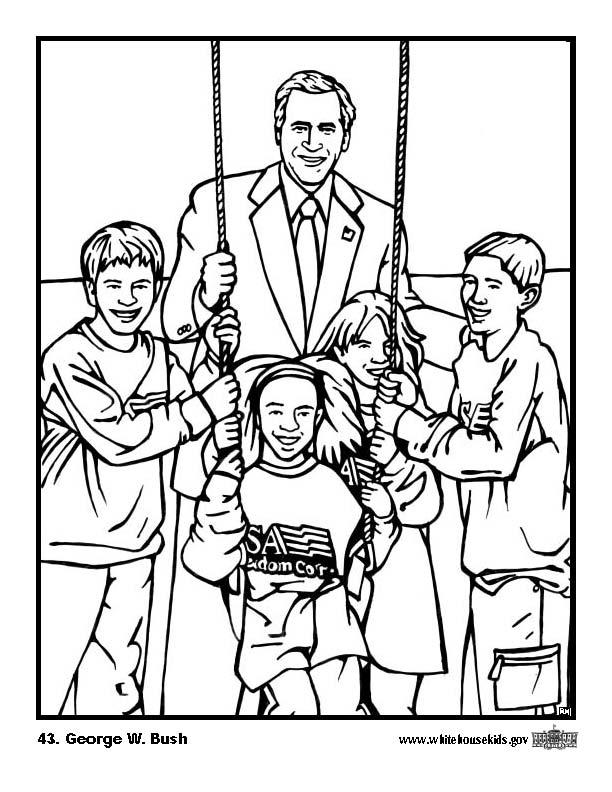 43 george w. bush Disegno da colorare 43 george w. bush