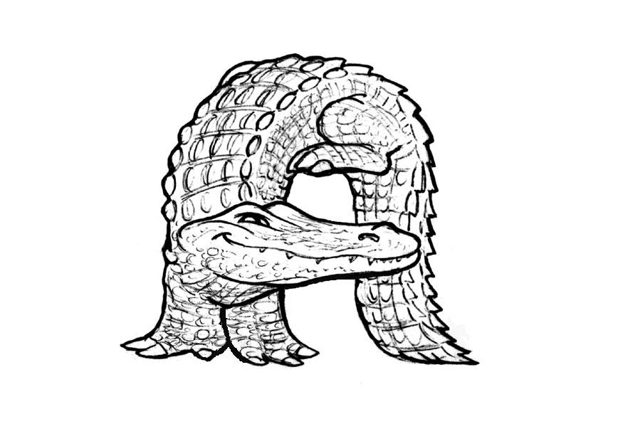 a-alligator Disegno da colorare a-alligator