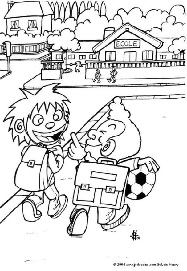 a scuola Disegno da colorare a scuola