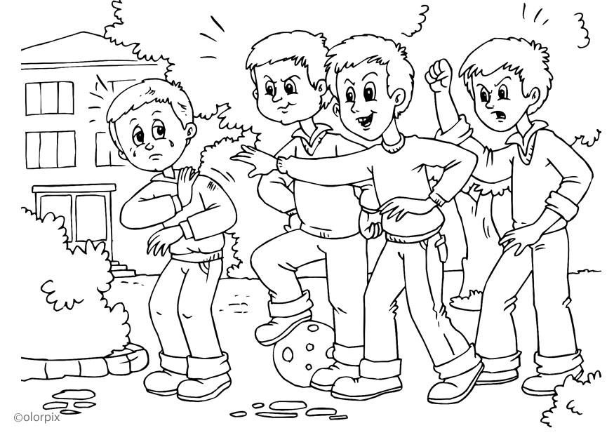 a01 - litigio -- prendersi gioco di qualcuno Disegno da colorare a01 - litigio -- prendersi gioco di qualcuno