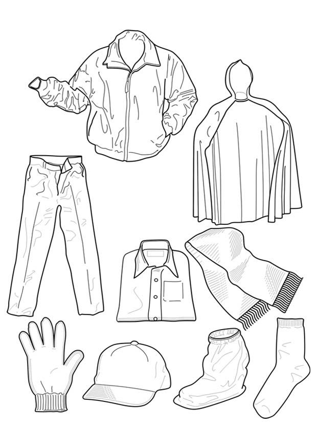 abbigliamento Disegno da colorare abbigliamento