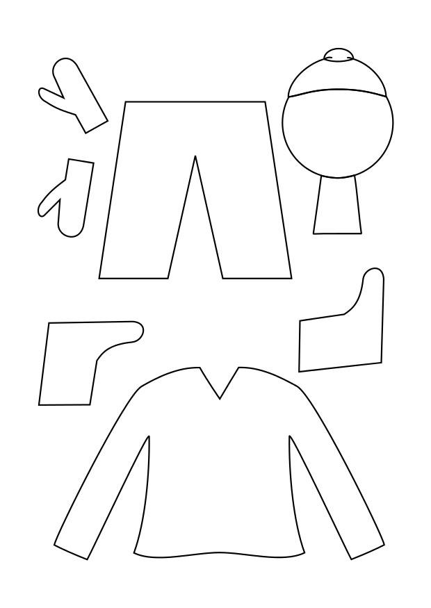 abbigliamento invernale Disegno da colorare abbigliamento invernale