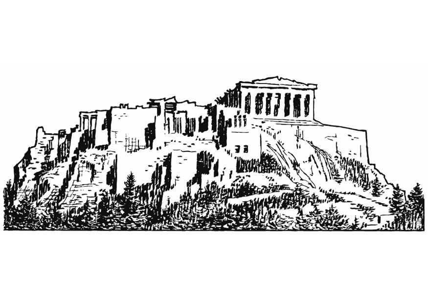 acropoli Disegno da colorare acropoli