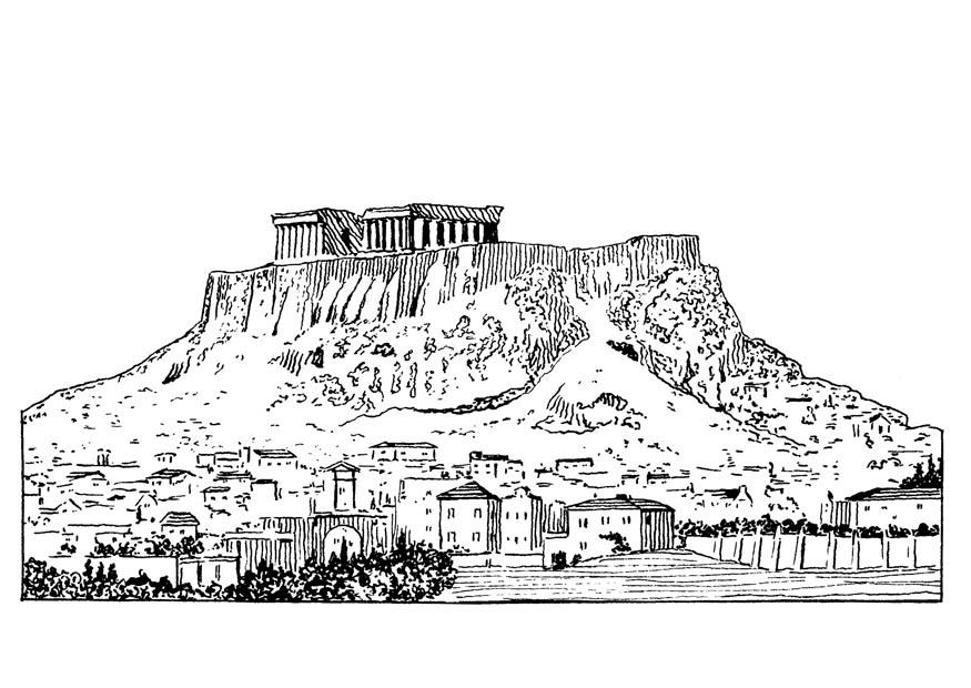 acropoli Disegno da colorare acropoli