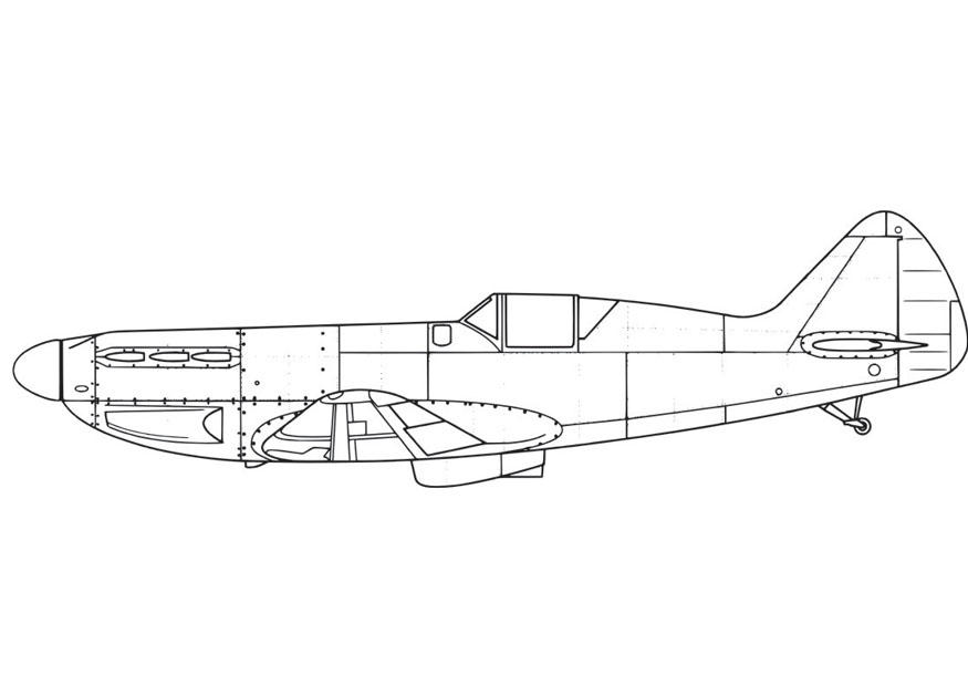 Disegno da colorare aereo - d551