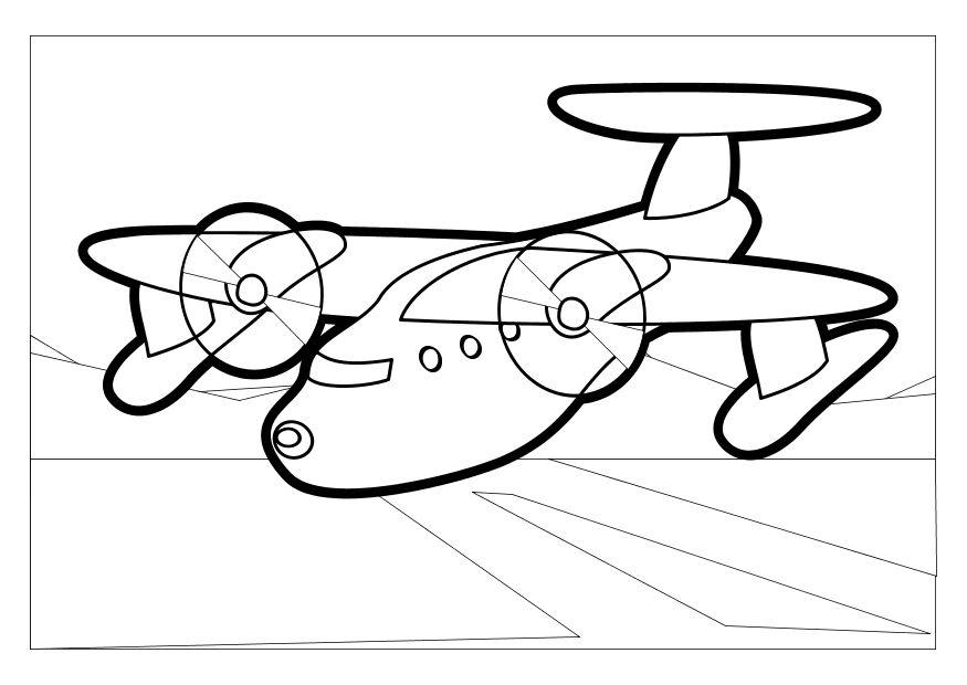 Disegno da colorare aeroplano