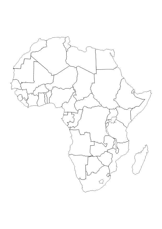 africa Disegno da colorare africa