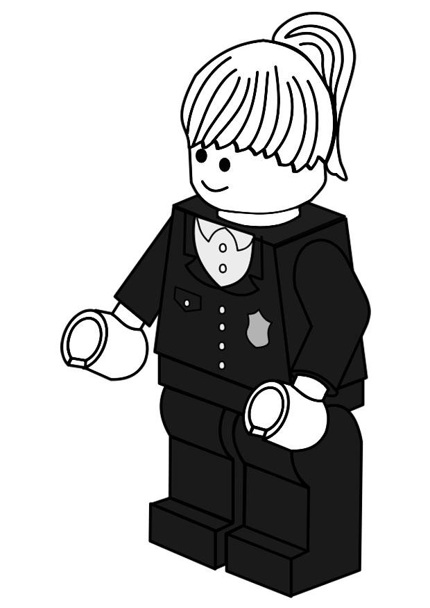 agente di polizia Disegno da colorare agente di polizia
