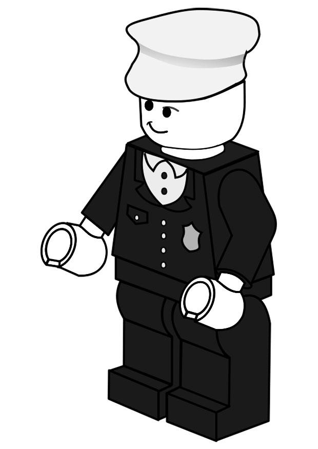agente di polizia Disegno da colorare agente di polizia