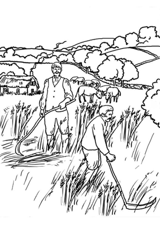 agricoltori Disegno da colorare agricoltori