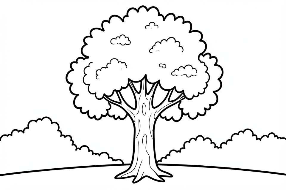 Disegno da colorare albero