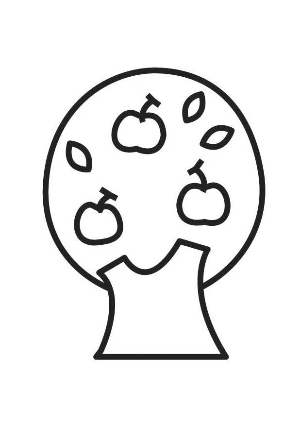 albero di mele Disegno da colorare albero di mele