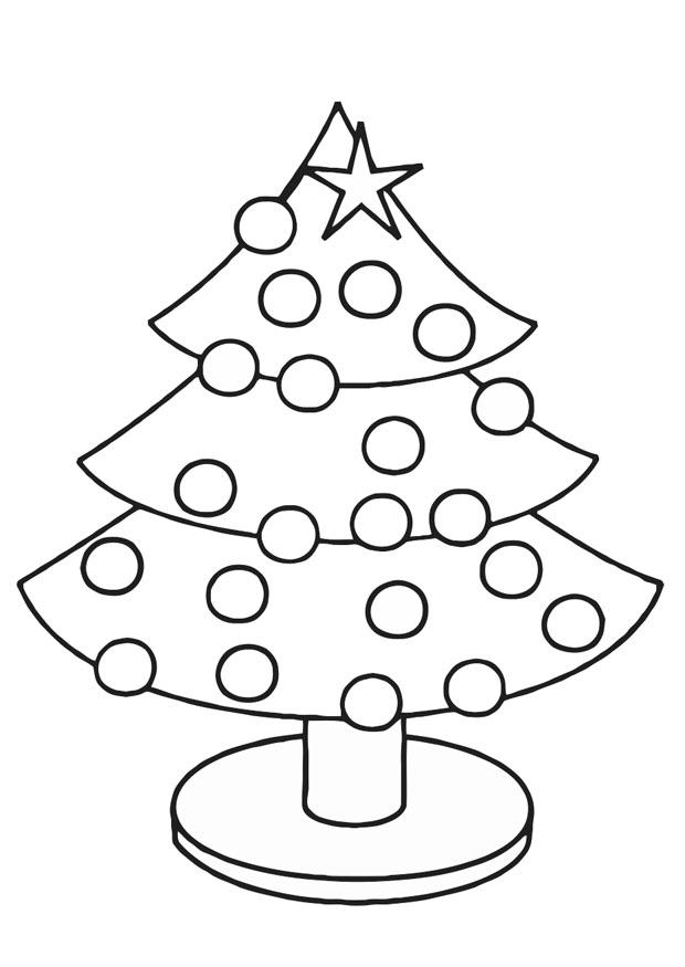Disegno da colorare albero di natale