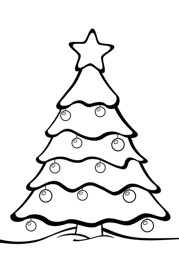 albero di natale Disegno da colorare albero di natale